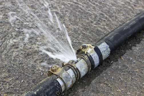 a burst water line emergency in chicago.