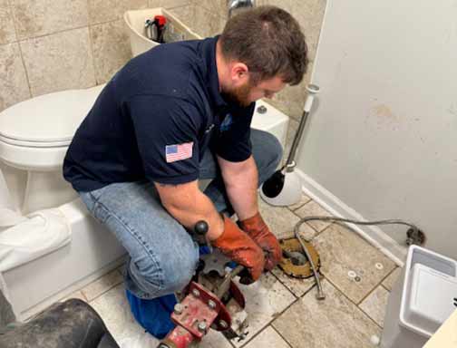 a clogged toiler repair in chicago.