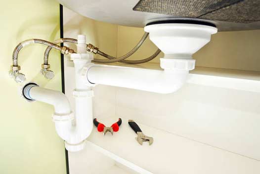 a dry sink p-trap causing sewer odors.