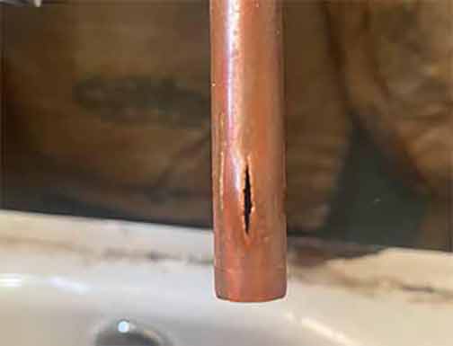 an emergency burst pipe repair.