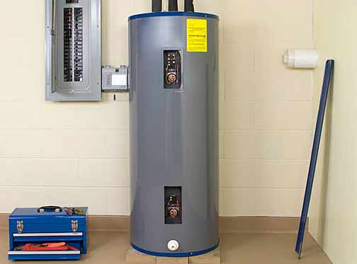 a failing commercial water heater was replaced with a new one.