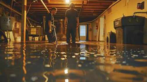 a flooded basement in chicago