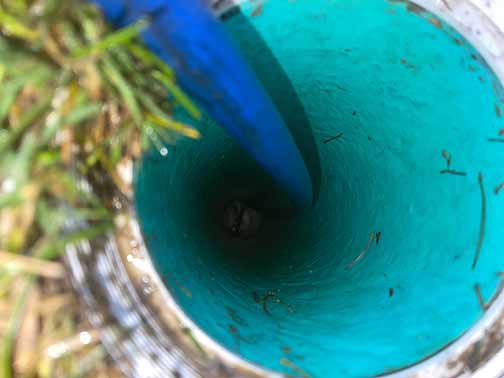 hot water hydro jetting to clear frozen pipe clog.