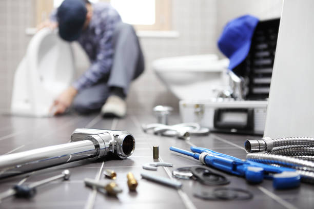 licensed plumber performing repairs.