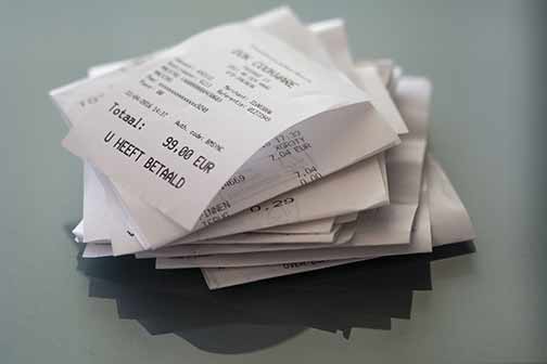 receipts for plumbing work