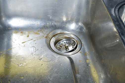 clean your dirty sink to avoid a kitchen sink smell.