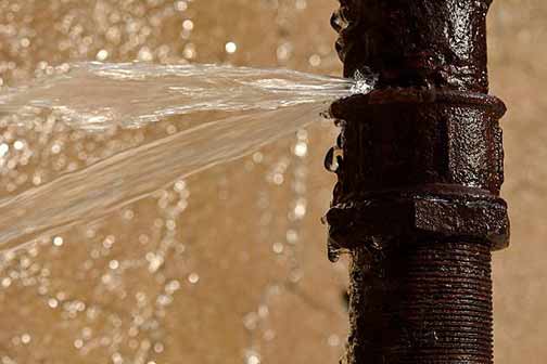 a home with leaking pipes in chicago.