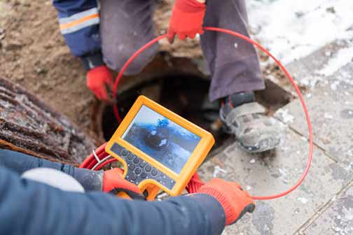 a professional sewer camera inspection