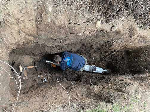 a sewer line repair service taking place in chicago.