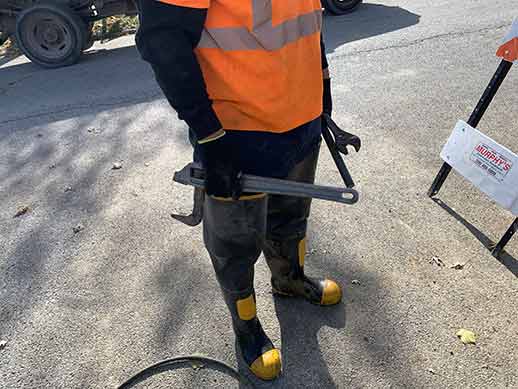 a sewer main line repair technician.