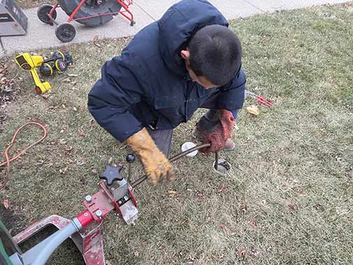 a professional sewer rodding service.