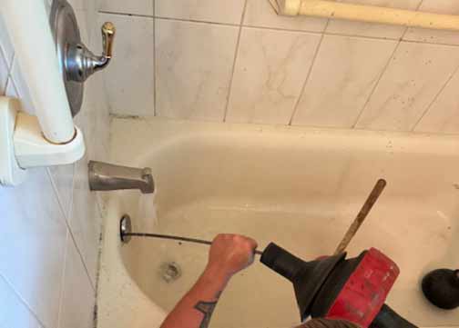 shower and tub drain cleaning in chicago.