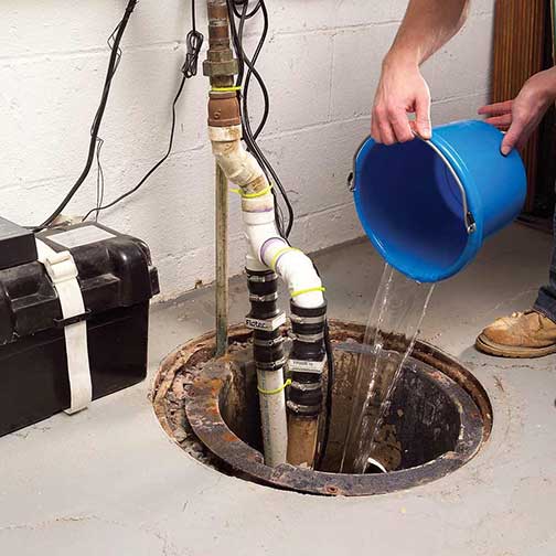 sump pump cleaning