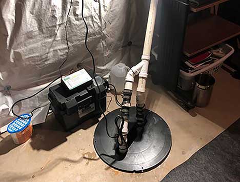 a properly maintained sump pump.