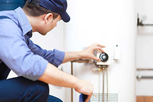 a professional water heater installation.