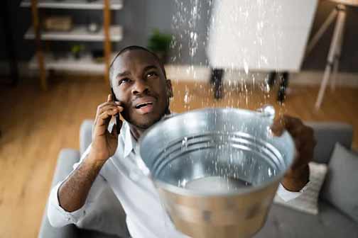 a man who needs to learn about water leak prevention.